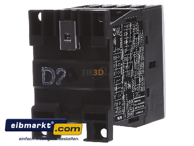 Back view Eaton (Moeller) DILM7-10(24V50HZ) Magnet contactor 7A 24VAC
