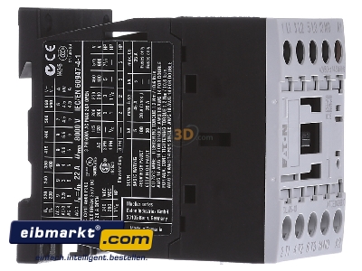 View on the left Eaton (Moeller) DILM9-10(42V50HZ) Magnet contactor 9A 42VAC
