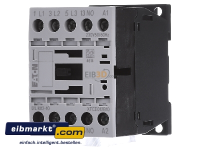 Front view Eaton (Moeller) DILM12-10(230V50/60H Magnet contactor 12A 230VAC
