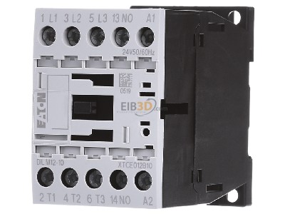 Front view Eaton DILM12-10(24V50/60HZ Magnet contactor 12A 24VAC 
