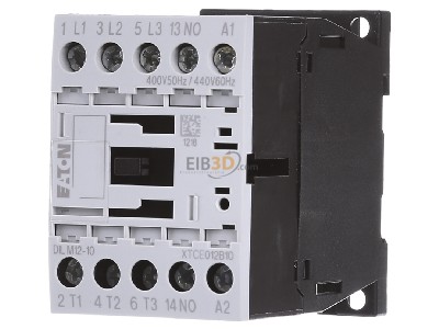 Front view Eaton DILM12-10(400V50HZ) Magnet contactor 12A 400VAC 
