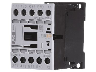 Front view Eaton DILM12-10(42V50HZ) Magnet contactor 12A 42VAC 
