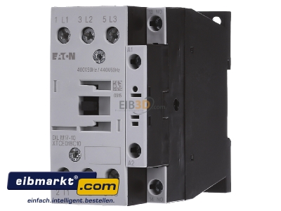 Front view Eaton (Moeller) DILM17-10(400V50HZ) Magnet contactor 18A 400VAC 0VDC
