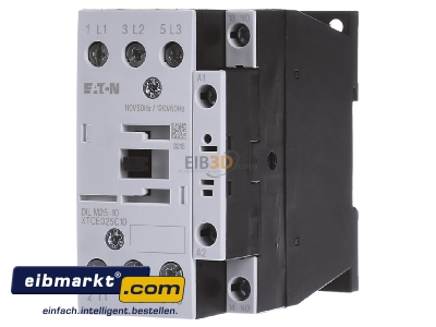 Front view Eaton (Moeller) DILM25-10(110V50HZ) Magnet contactor 25A 110VAC - 
