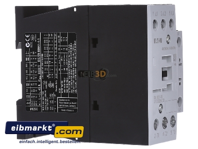 Ansicht links Eaton (Moeller) DILM25-10(400V50HZ) Leistungsschtz 1S 11kW/400V,AC 