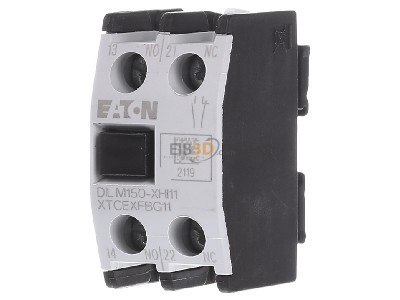 Front view Eaton DILM150-XHI11 Auxiliary contact block 1 NO/1 NC 

