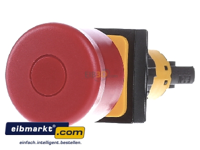 Front view Eaton (Moeller) Q25PV Mushroom-button actuator red IP65 - 
