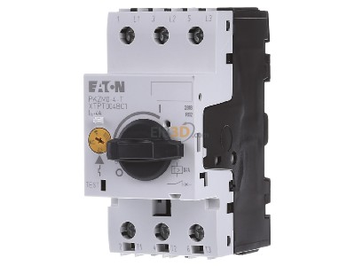 Front view Eaton PKZM0-4-T Circuit-breaker 4A 
