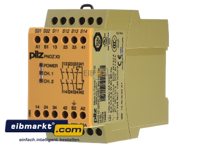 Front view Pilz PNOZ X3 #774316 Safety relay 120V AC/DC EN954-1 Cat 4 - PNOZ X3 774316
