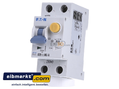 Front view Eaton (Installation) PXK-B20/1N/003-A Earth leakage circuit breaker B20/0,03A - 
