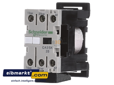 Front view Schneider Electric CA3SK20BD Auxiliary relay 24VDC 0NC/ 2 NO
