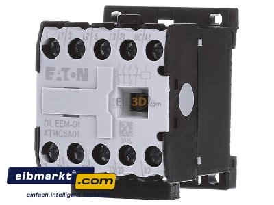 Front view Eaton (Moeller) DILEEM-01(230V50/60H Magnet contactor 6,6A 230VAC 
