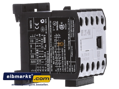 View on the left Eaton (Moeller) DILEEM-01(230V50/60H Magnet contactor 6,6A 230VAC 
