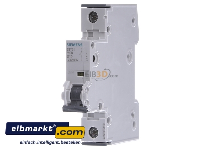 Frontansicht Siemens Indus.Sector 5SY7110-6 LS-Schalter 15KA,1p,B,10A,T=70mm 