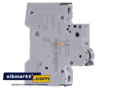 Ansicht links Siemens Indus.Sector 5SY7110-6 LS-Schalter 15KA,1p,B,10A,T=70mm 