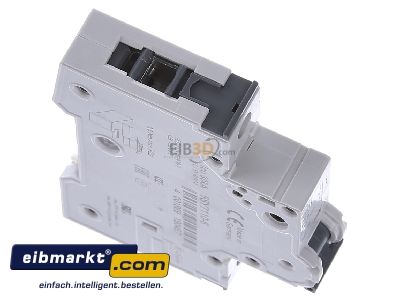 Ansicht oben links Siemens Indus.Sector 5SY7110-6 LS-Schalter 15KA,1p,B,10A,T=70mm 
