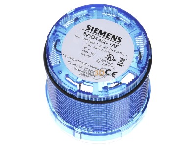 Ansicht oben vorne Siemens 8WD4400-1AF Signalsule 12-240V AC/DC blau 