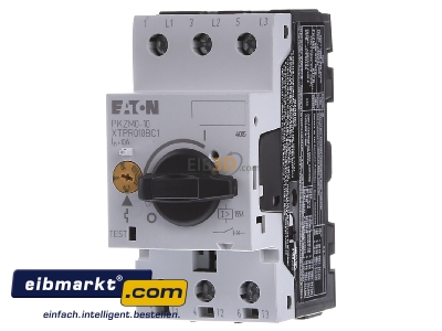 Front view Eaton (Moeller) PKZM0-10 Motor protective circuit-breaker 10A 
