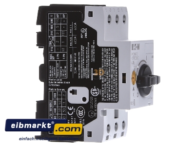 Ansicht links Eaton (Moeller) PKZM0-10 Motorschutzschalter 3p,handbettigt 