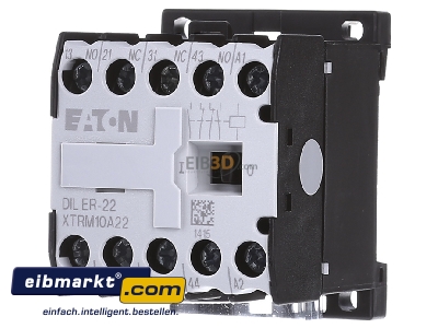 Front view Eaton (Moeller) DILER-22(220V50HZ) Contactor relay 220VAC 2NC/ 2 NO - 
