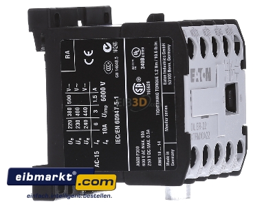 Ansicht links Eaton (Moeller) DILER-22(42V50/60HZ) Hilfsschtz AC 2S2 