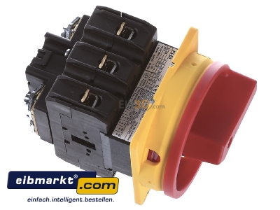Ansicht oben links Eaton (Moeller) P3-63/EA/SVB Hauptschalter Einbau/rot 