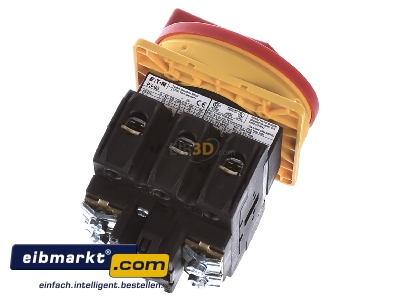 Ansicht oben hinten Eaton (Moeller) P3-63/EA/SVB Hauptschalter Einbau/rot 