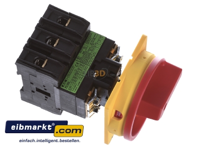 Ansicht oben links Eaton (Moeller) P3-100/V/SVB Hauptschalter Not-Aus/Zwischenbau 