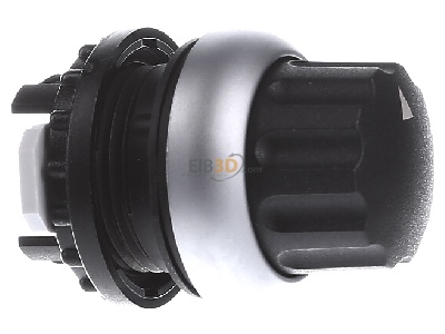 View on the left Eaton M22-WR4 Turn button actuator black IP65 

