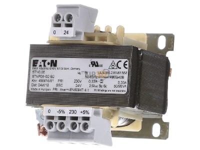 Front view Eaton STN0,06(230/24) One-phase transformer 230V/24V 60VA 
