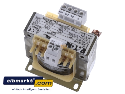 Top rear view Eaton (Moeller) STN0,1(230/230) One-phase transformer 230V/230V 100VA
