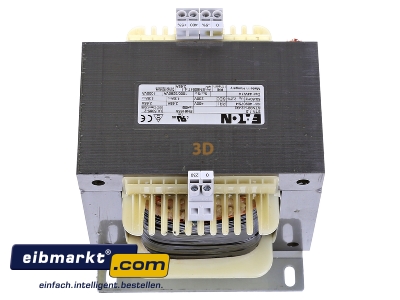 Top rear view Eaton (Moeller) STN1,0(400/230) One-phase transformer 400V/230V 1000VA
