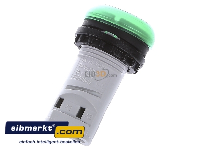 Top rear view Eaton (Moeller) M22-LC-G Indicator light green 
