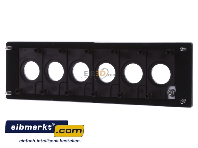 Ansicht hinten Eaton (Moeller) M22-E6 Einbautableau f. NOT-AUS-Taster 
