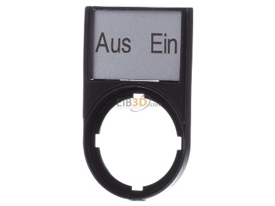 Front view Eaton M22S-ST-D10 Text plate holder for control device 
