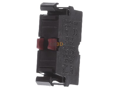 Front view Eaton M22-K01 Auxiliary contact block 0 NO/1 NC 
