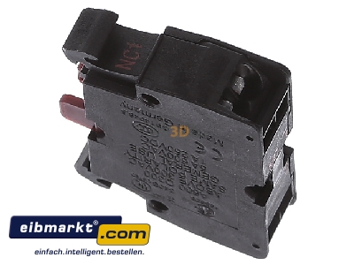 View top left Eaton (Moeller) M22-CK01 Auxiliary contact block 0 NO/1 NC - 
