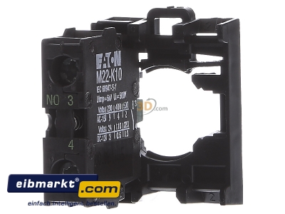 Frontansicht Eaton (Moeller) M22-AK10 Kontaktelement 1S 