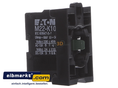 Ansicht rechts Eaton (Moeller) M22-AK10 Kontaktelement 1S 