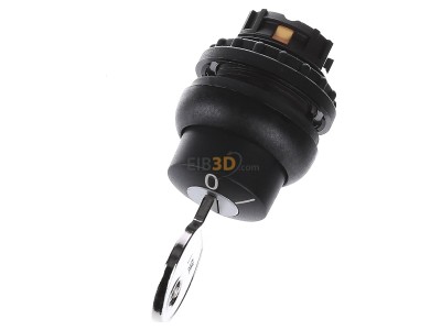 View up front Eaton M22S-WS Key actuator black 
