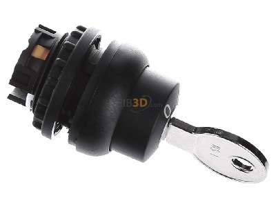 View top left Eaton M22S-WS Key actuator black 
