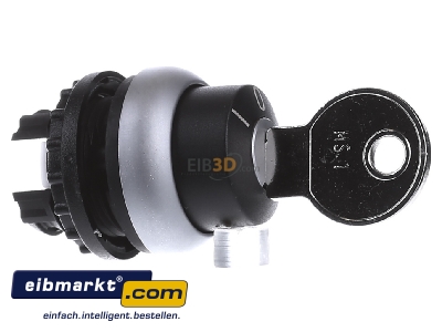 View on the left Eaton (Moeller) M22-WRS3 Key actuator black IP65
