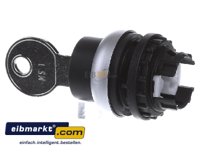 View on the right Eaton (Moeller) M22-WRS3 Key actuator black IP65
