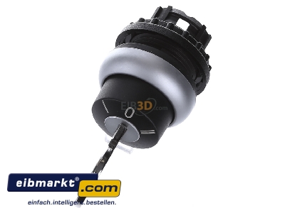 View up front Eaton (Moeller) M22-WRS3 Key actuator black IP65
