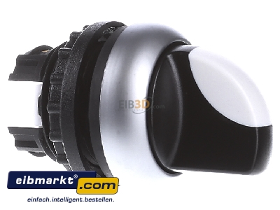 View on the left Eaton (Moeller) M22-WK3 Short thumb-grip actuator black IP65 
