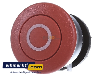 Front view Eaton (Moeller) M22-DP-R-X0 Mushroom-button actuator red IP67
