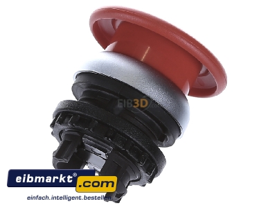 Top rear view Eaton (Moeller) M22-DP-R-X0 Mushroom-button actuator red IP67
