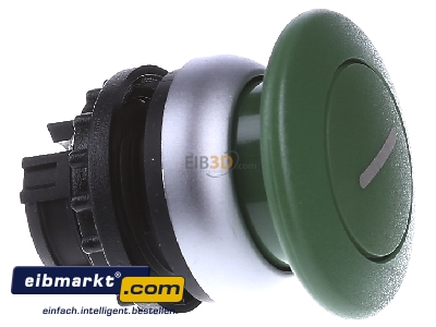 View on the left Eaton (Moeller) M22-DP-G-X1 Mushroom-button actuator green IP67

