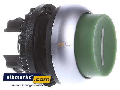 View on the left Eaton (Moeller) M22-DH-G-X1 Push button actuator green IP67 - 
