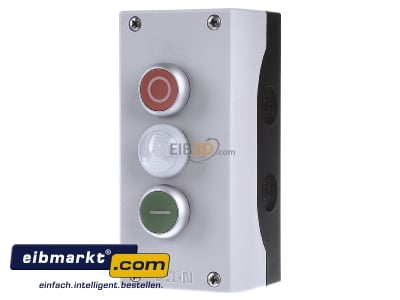 Frontansicht Eaton (Moeller) M22-I3-M2 2F-Drucktaster 2S2,Aufbau,m.LED 